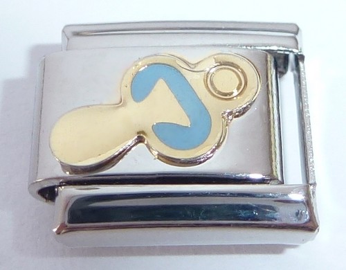 Blue dummy italian charm 9mm - -,