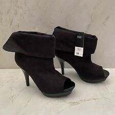Womens F&F Black Faux Suede