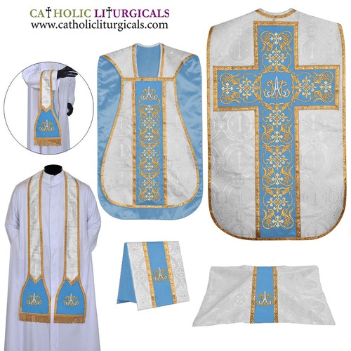 Metallic silver roman chasuble - metallic,