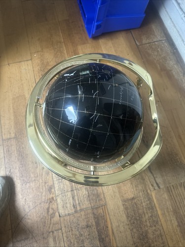 Bin gemstone globe - globe, brass
