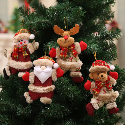 4pcs christmas ornaments santa - 4pcs,