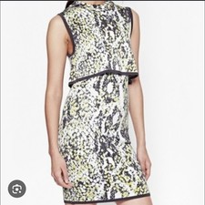 Y2K- 2010s French Connection Spotlight Boa Layer Dress - UK 8