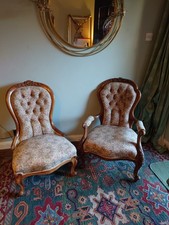Antique victorian pair - antique, walnut