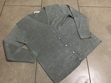 New ladies cardigan grey with silver thread XL bonmarch