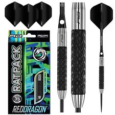 RED DRAGON Rat Pack Black Tungsten Darts Set 26g,28g,30g,32g,35g Flights&Stems