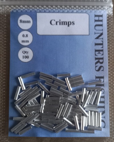 Fishing crimps 8mm - long, 0.8mm