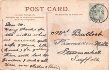 FAMILY HISTORY - GENEALOGY - POSTCARD - BULLOCK - STOWMARKET RAMSDEN ? MILL