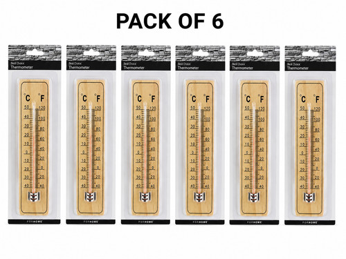 Pack wooden wall thermometer - wooden,