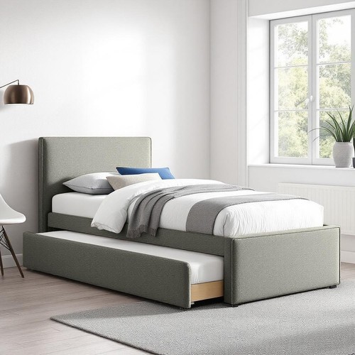 Trundle bed plush velvet - plush, 3ft