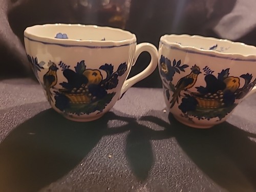 Spode set blue - blue, bird