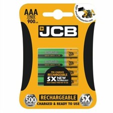 4 x JCB Rechargeable NiMH