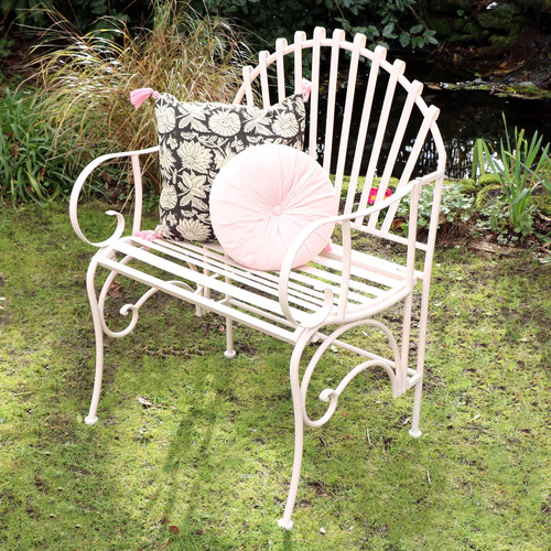 Pink painted garden - painted, chair