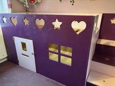 Kids Wooden Cabin Bed Storage Under Steps Very Sturdy