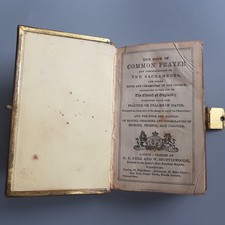 Antique Pocket Bible Book Miniature Church Of England Eyre Spottiswoode leather