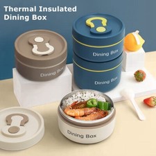 350/650ml Thermal Insulated Lunch Box Food Soup Container Portable Student Adult