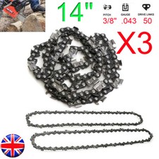 3x 14" Inch Chainsaw Chain Blade 3/8" .043 Gauge 50DL Fits Stihl 017 MS170 MS171