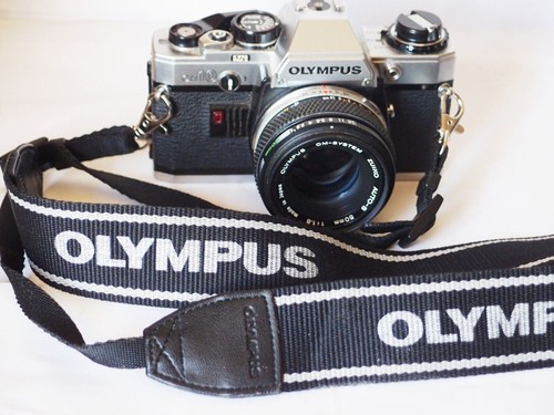 Olympus vintage camera - vintage, strap