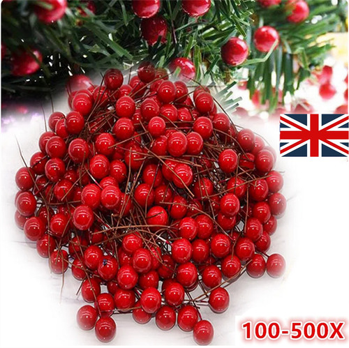 500x red berries artificial - berries,