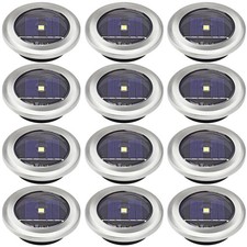 12 x Stainless Steel White Led