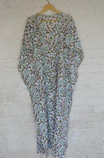 100%Cotton Jaipur Hand Print Long Kaftan Dress 100% TARRIF FREE✅0% CHARGE KF-22