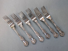 6 Vintage Barker Brothers  Art Nouveau Kings Pattern Forks - c.1910