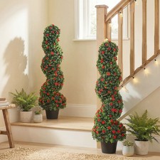 Artificial Rose Spiral Topiary