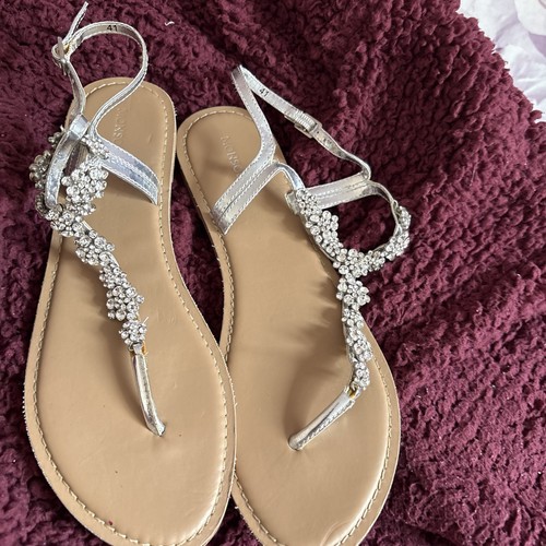 Silver strappy diamonte - silver,