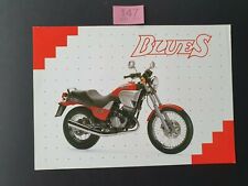 CAGIVA BLUES 125 MOTORCYCLE BROCHURE DOUBLE SIDED SPEC TO REAR GERMAN/ENGLISH 