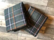 NEXT GREEN CEDAR WOVEN CHECK EYELET FULLY LIND CURTAINS 168x183 CM ( 66X72")