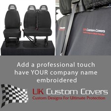 Peugeot Boxer Van (2006-2022) Tailored Front Seat Covers Inc Embroidery 380 Bem