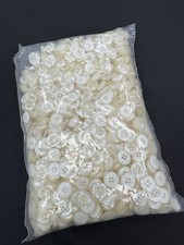 Joblot Sewing Buttons Round Ivory Plastic 4 Hole 850g Craft Bulk Buy