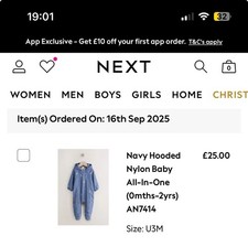 Navy Hooded Nylon Baby