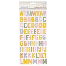 Paige Evans Garden Shoppe Thickers Stickers 144/Pkg-Alphabet W/Copper Foil Accen