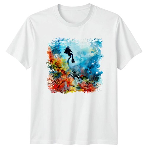 Scuba diving shirt coral - t-shirt,