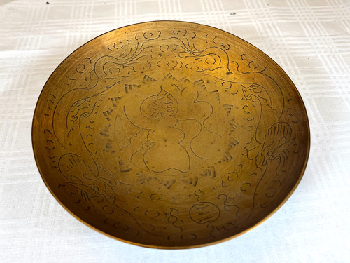 Chinese hand engraved - engraved, brass