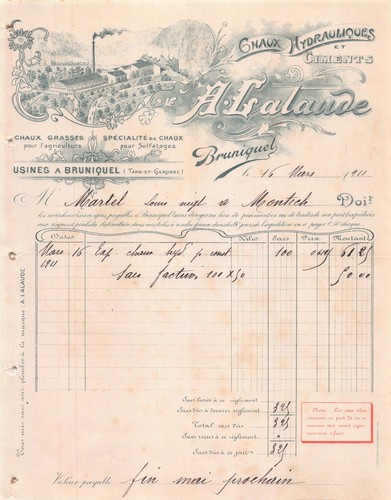1911 illustrated invoice - illustrated, a