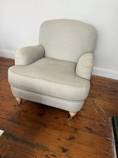 Laura Ashley Lyndon Occasional Armchair Chair In Dalton French Grey Fabric