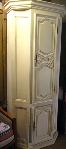 Baroque cabinet oak - , framed