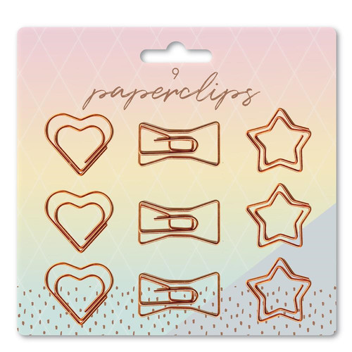 Rose gold copper paper clips - copper,