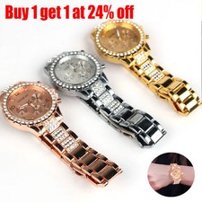 Ladies Women Watches Diamond Bling Wristwatches Crystal Quartz Rhinestone UK