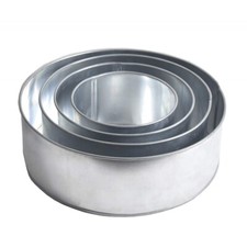 The Cake Decorating Co. Set Of 4 Tier Round Baking Tins - 3 Inch Deep