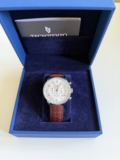 Technotempo Chronograph Men's Watch Stainless Steel with Leather Strap