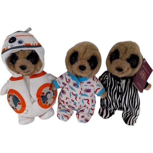 Meerkat figures soft toy set - meerkat,