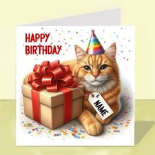 Personalised Ginger Tabby Cat