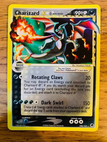 Gold star charizard - gold,