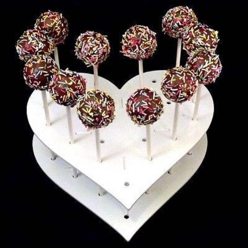 Heart shaped cake pop stand - cake,