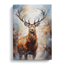 Stag Hard Edge Art Canvas Wall