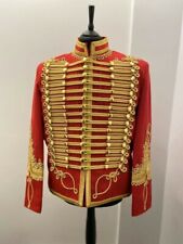 Napoleonic Red Hussar Tunic Pelisse Jimi Hendrix Military Uniform Jacket