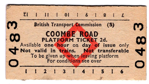 Railway platform ticket