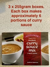Mayflower curry sauce mix, 3 x 255g boxes.